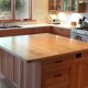 Wide planks maple kitchen island tops and countertops