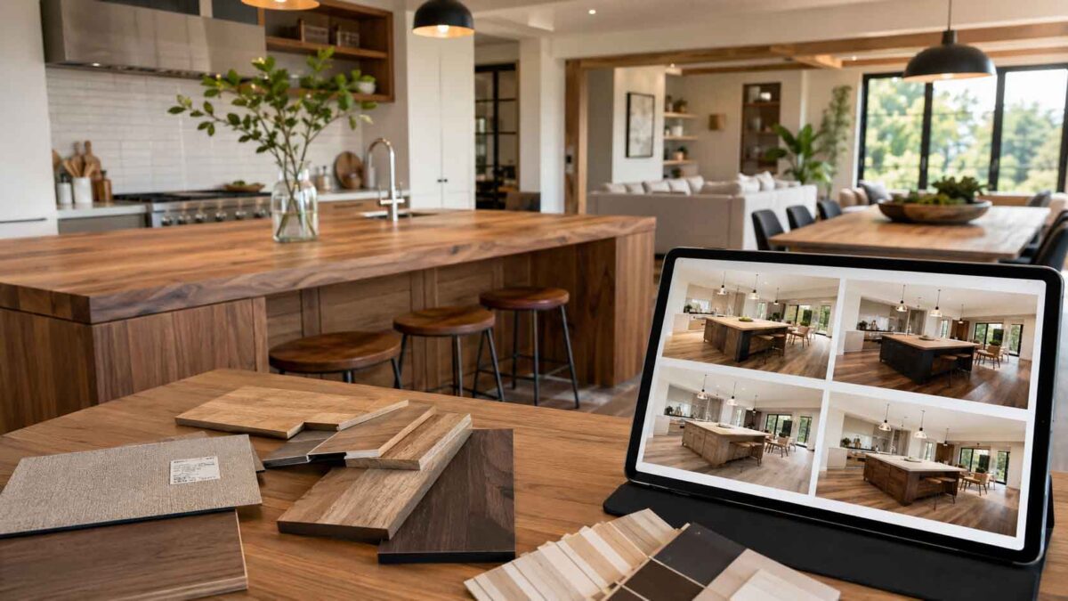 AI home visualization before final finishes